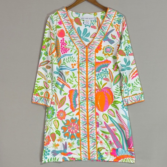 Gretchen Scott Designs Dresses & Skirts - Gretchen Scott Designs Vibrant Leaf Print Top